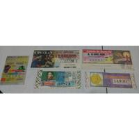 Lote De 5 Antiguos Billetes De Loteria Decadas '80 Y '90, usado segunda mano  Palermo