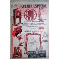 Muy Antigua Publicidad Clipping Máquinas Taller Fipat 1952 segunda mano  Argentina