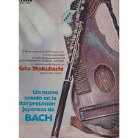 1 Vinilo Lp 33/1/3 Yoko Shakuhachi Interpreta Bach Rca4046 segunda mano  Caballito Centro cerca subte A