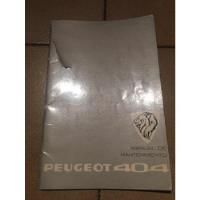 Manual Usuario Peugeot 404 Original Guantera Instrucciones segunda mano  Argentina