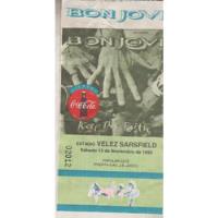 Entrada Recital * Bon Jovi * Año 1993 Estadio Velez segunda mano  Argentina