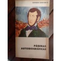 Páginas Autobiográficas. Esteban Echeverría. segunda mano  Argentina