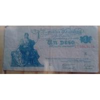 Billete Serie K - Un Pesos Moneda Nacional - Banco Central, usado segunda mano  Argentina