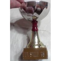 Copa Trofeo Copa Metal Plata Con Base Marmol -decada 90-retro-(lasalle 98). Muy Linda Y Decorativa-coleccionistas- segunda mano  Argentina