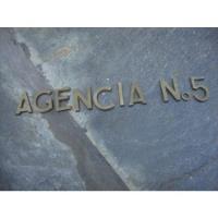 1/2- Letras Agencia N.5 En Bronce 26,7 Largo X 4,4 Alto  segunda mano  Argentina