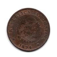 Moneda Argentina 1 Centavo Patacon Año 1894 Cj#49 Escaso, usado segunda mano  Argentina
