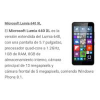 Lumia 640 Xl Liberado Pantalla 5,7 No Envío  segunda mano  Argentina