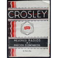 Antiguo Catálogo Radio Crosley. Año 1930. 23130 segunda mano  Argentina