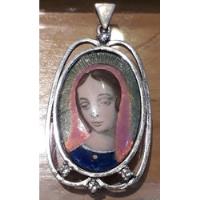 Antiguo Dije Oro 18 K 4 Diamante Esmalte Virgen Art Nouveau segunda mano  Argentina
